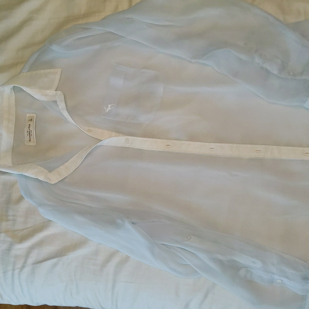 Ice Blue A&F Button Up